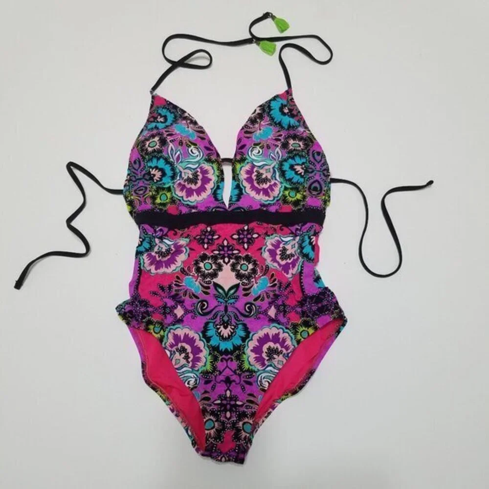 Nanette Lepore Open Back One Piece Swimsuit Size XS
